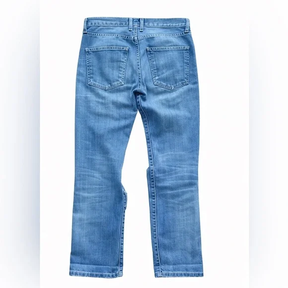 Current/Elliott Boyfriend Crop Jeans Size 24 Heavy Distress Destroyed Denim - Picture 2 of 7